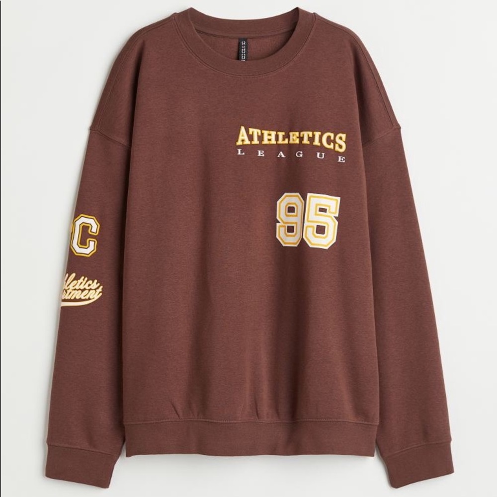 oversized brown crew neck from h&m !!